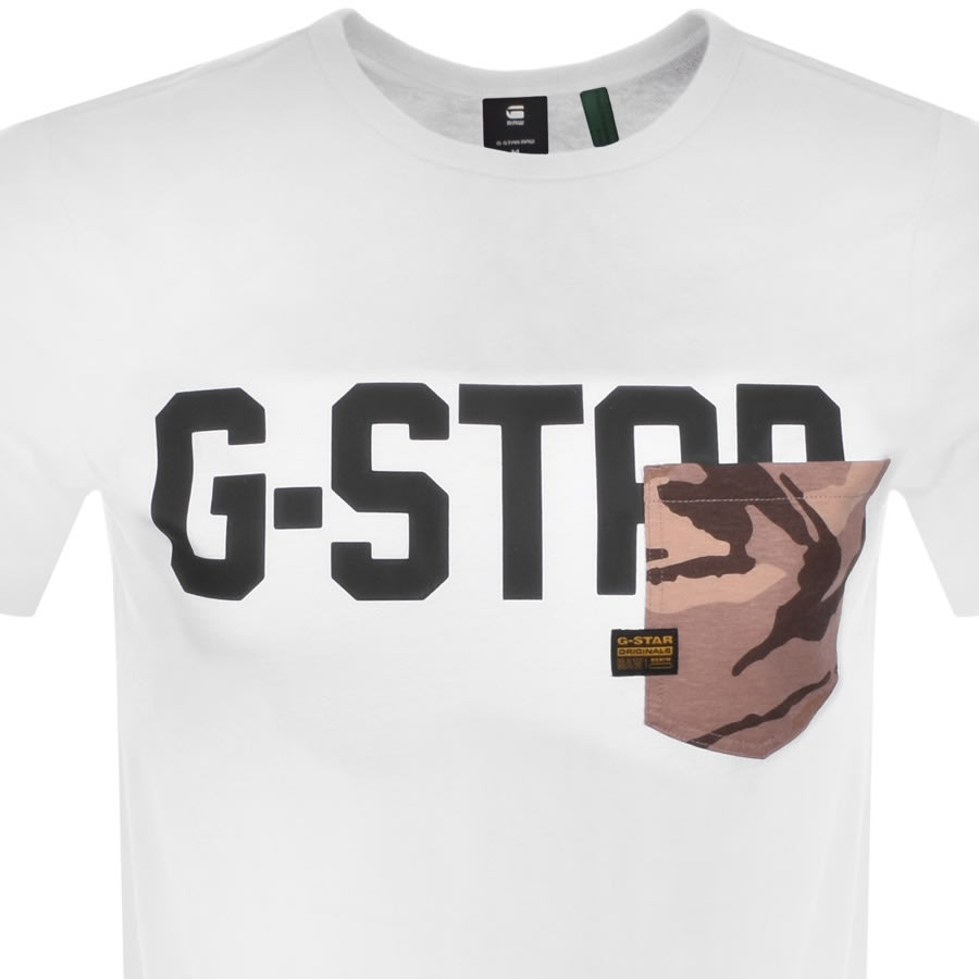 Alternative Image for ProductG Star Raw Originals Logo T Shirt White2